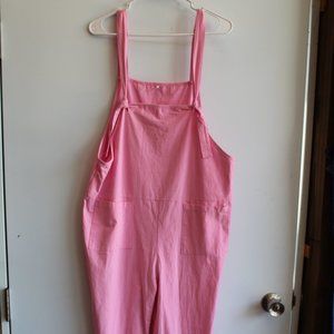 No Brand Light Pink Jumpsuit w/ Front Pockets and Knot/Ties On the Straps